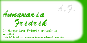annamaria fridrik business card